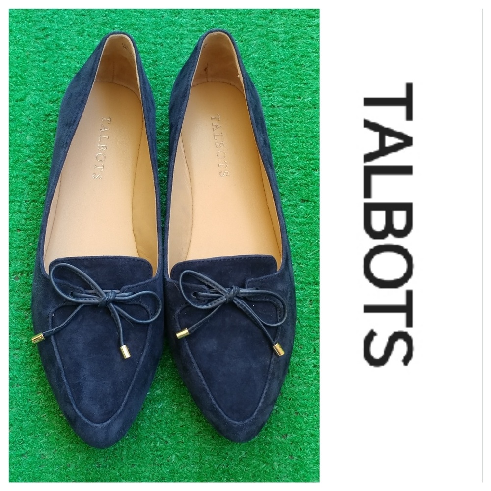 TALBOTS pointed toe leather flats